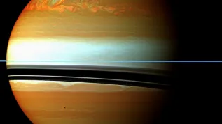 Burza na Saturnie, źródło: NASA/JPL-CalTech