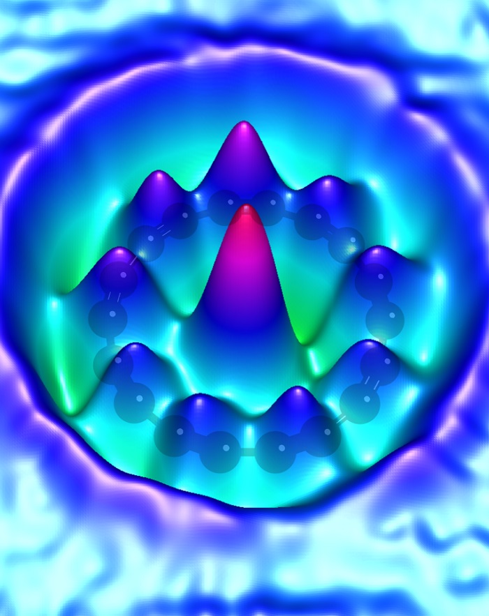 Artist’s vision of a cyclocarbon molecule