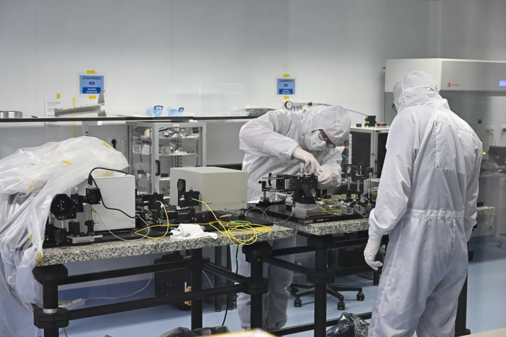 Warszawa, 17.04.2026. Otwarcie laboratorium kosmicznego LUNAPARK, zorganizowane przez Centrum Badań Kosmicznych PAN oraz Sener Polska, 17 bm. w gmachu głównym CBK PAN w Warszawie. (mr) PAP/Radek Pietruszka