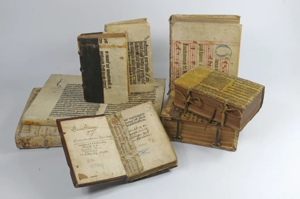 Rękopisy średniowieczne z Biblioteki Elbląskiej im. C. K. Norwida. Fot Ewa Chlebus