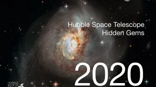 Okładka kalendarza na rok 2020 pt. „Ukryte skarby Kosmicznego Teleskopu Hubble’a” wydanego przez Europejską Agencję Kosmiczną (ESA) z okazji 30. rocznicy Kosmicznego Teleskopu Hubble’a.