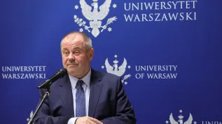 Warszawa, 16.04.2024. Rektor UW prof. Alojzy Z. Nowak. Fot. PAP/ Szymon Pulcyn