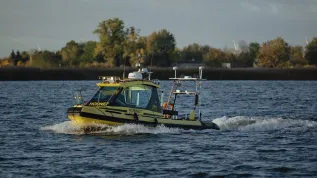 „Hornet” — autonomiczna i bezzałogowa łódź Politechniki Gdańskiej. Fot. Bartosz Bańka/PG