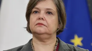 14.01.2025. Zastępca szefa Kancelarii Senatu Rzeczypospolitej Polskiej Karolina Zioło-Pużuk podczas konferencji prasowej w sprawie ogłoszenia nowego kierownictwa w Ministerstwie Nauki i Szkolnictwa Wyższego, 14 bm. w Sejmie w Warszawie. Poseł Marcin Kulasek został zarekomendowany przez Lewicę na stanowisko nowego ministra nauki i szkolnictwa wyższego, a na jego zastępczynię Karolinę Zioło-Pużuk. PAP/Albert Zawada