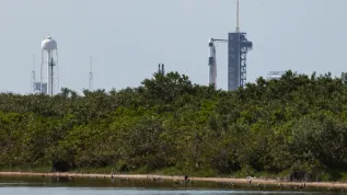 10.06.2025. Stanowisko SLC-40 w Centrum Kosmicznym Johna F. Kennedy’ego na przylądku Canaveral w amerykańskim stanie Floryda. PAP/Leszek Szymański