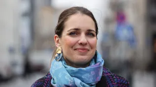 22.12.2025. Na zdjęciu z 11 bm. polarniczka, autorka książek Dagmara Bożek przed siedzibą Polskiej Agencji Prasowej w Warszawie, 11 bm. Dagmara Bożek była gościem Studia PAP. PAP/Albert Zawada