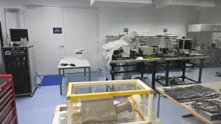 17.04.2026. Otwarcie laboratorium kosmicznego LUNAPARK, zorganizowane przez Centrum Badań Kosmicznych PAN oraz Sener Polska, 17 bm. w gmachu głównym CBK PAN w Warszawie. (mr) PAP/Radek Pietruszka