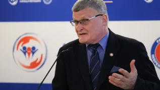 21.04.2026. Główny Inspektor Sanitarny dr Paweł Grzesiowski. PAP/Rafał Guz
