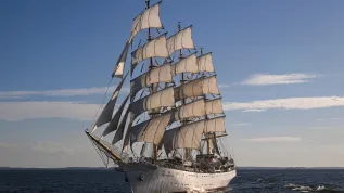 05.08.2024. Żaglowiec Dar Młodzieży. PAP/Marcin Bielecki