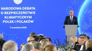 Warszawa, 07.09.2026. Marszałek Sejmu Włodzimierz Czarzasty podczas narodowej debaty o bezpieczeństwie klimatycznym Polek i Polaków w Sejmie, 7 bm. Debata organizowana jest m.in. przez Komitet ds. Kryzysu Klimatycznego Polskiej Akademii Nauk. (sko) PAP/Radek Pietruszka