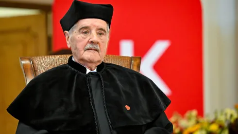 30.04.2026. Kardiolog, prof. Jacek Dubiel uhonorowany tytułem Doctora Honoris Causa Uniwersytetu Jana Kochanowskiego w Kielcach. PAP/Piotr Polak