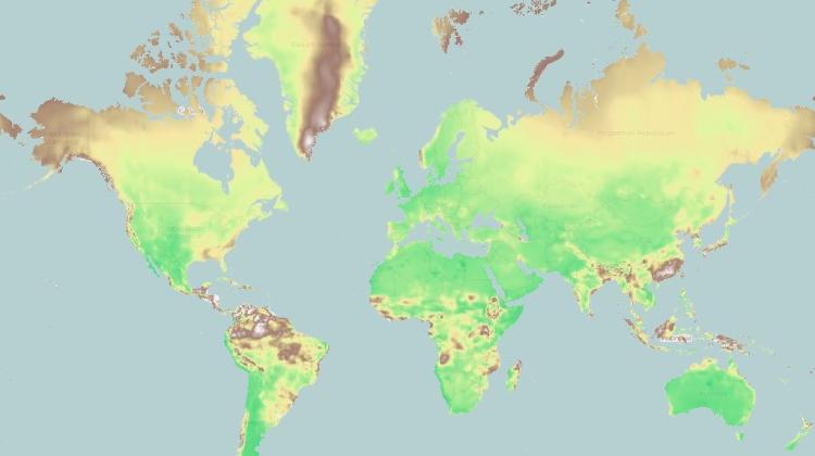 Mapa przedstawiająca prognozowane zmiany klimatu w latach 2000-2070. Miejsca, w których zmiany klimatu będą największe oznaczono na biało i brązowo. Źródło: ClimatEx http://sil.uc.edu/webapps/climateex/