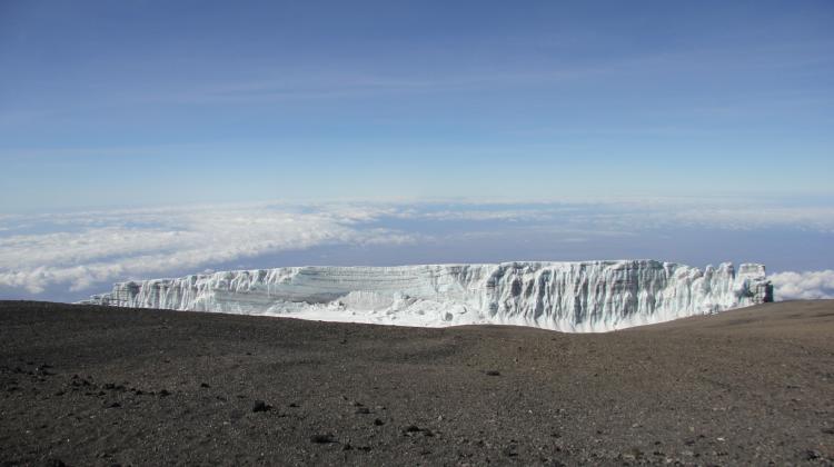 Lodowiec na Kilimanjaro. fot. E. Wiejaczka