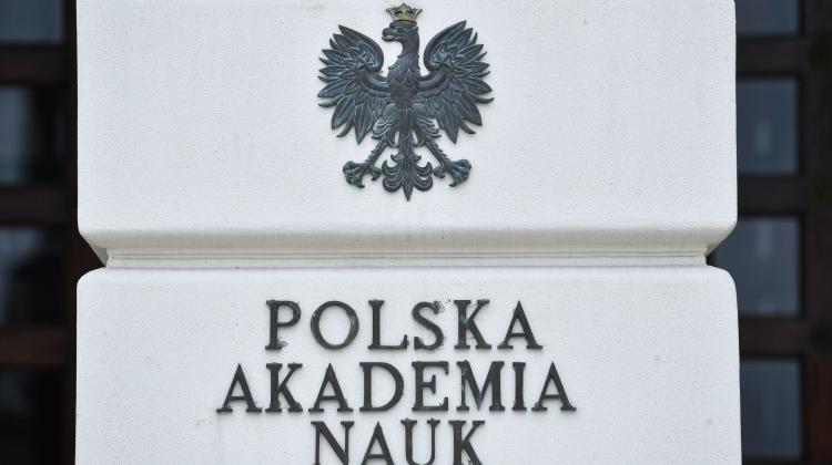 07.04.2021. Staszic Palace in Warsaw, the Polish Academy of Sciences headquarters. PAP/Radek Pietruszka
