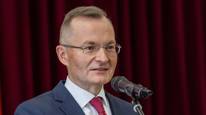 30.05.2022. Rektor PUM prof. dr hab. n. med. Bogusław Machaliński. PAP/Jerzy Muszyński
