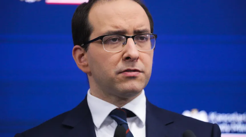 02.03.2023. Pełnomocnik rządu ds. bezpieczeństwa przestrzeni informacyjnej RP Stanisław Żaryn.  PAP/Albert Zawada