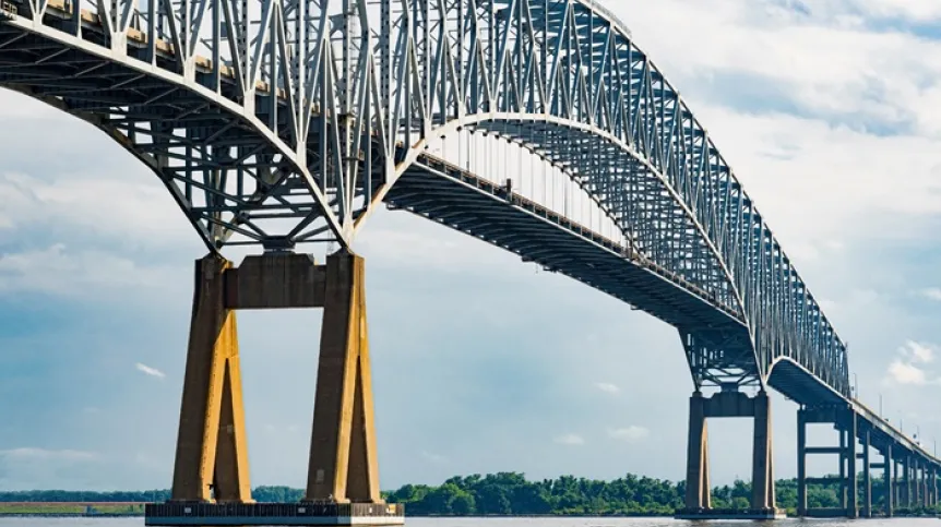 Francis Scott Key Bridge na rzece Patapsco, Adobe Stock