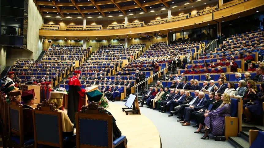 Kraków, 01.10.2023. Inauguracja roku akademickiego 2023/2024 na Uniwersytecie Jagiellońskim. PAP/Łukasz Gągulski