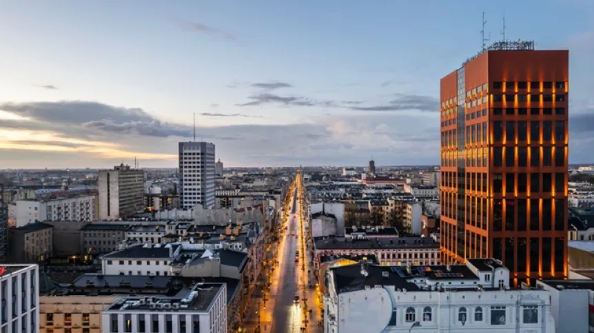 ŁÓdź, widok na ul. Piotrkowską, Adobe Stock