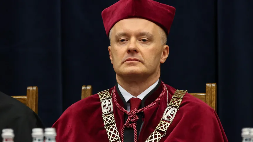 Warszawa, 01.10.2025. Prorektor ds. studenckich i jakości kształcenia prof. Maciej Raś podczas inauguracji roku akademickiego 2025/2026 na Uniwersytecie Warszawskim, 1 bm. (az/mgut) PAP/Albert Zawada