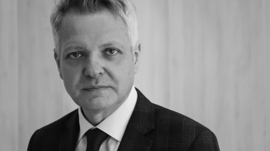 20.02.2025. Dr Robert Staniszewski w siedzibie Polskiej Agencji Prasowej. PAP/Albert Zawada