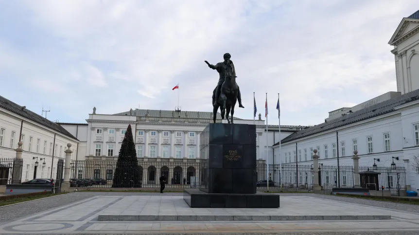Warszawa, 17.12.2025. Pałac Prezydencki w Warszawie. (ad) PAP/Albert Zawada