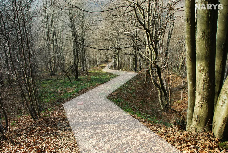 Rekonstrukcja przebiegu umocnień. Fot. P. Sadowski