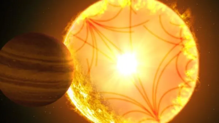 Artystyczna wizja systemu podobnego do Kepler-1658. Źródło: Gabriel Perez Diaz/Instituto de Astrofísica de Canarias