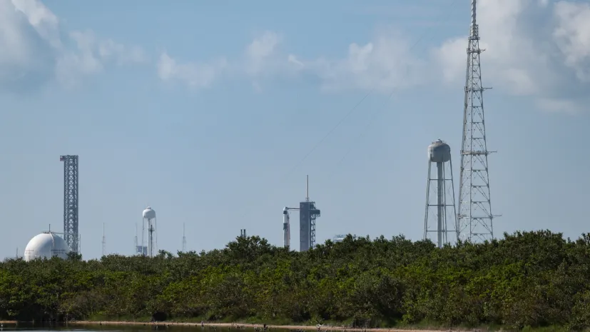 10.06.2025. Stanowisko SLC-40 w Centrum Kosmicznym Johna F. Kennedy’ego na przylądku Canaveral. PAP/Leszek Szymański