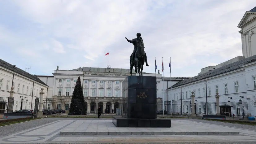Warszawa, 17.12.2025. Pałac Prezydencki w Warszawie. (ad) PAP/Albert Zawada
