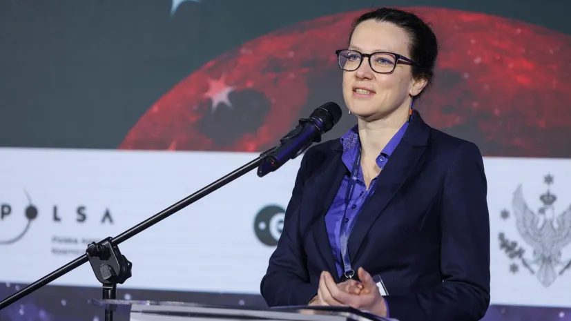 19.12.2025. Prezes Polskiej Agencji Kosmicznej Marta Wachowicz. PAP/Rafał Guz