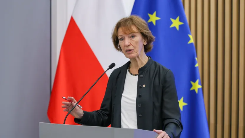 Warszawa, 23.09.2024. Przewodnicząca Europejskiej Rady ds. Badań Naukowych (European Research Council) Maria Leptin. PAP/Paweł Supernak